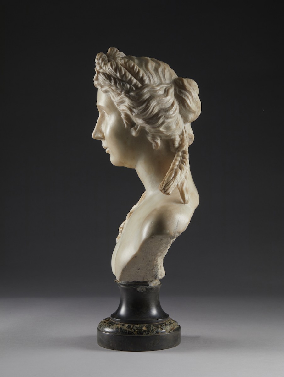 Marble bust of a woman, Roman, Late Imperial