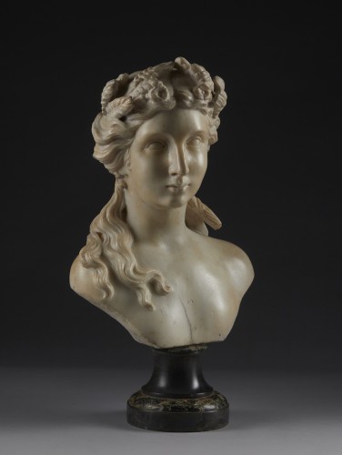 Buste en marbre de Cérès, déesse romaine de la terre et de la fertilité - Sculpture Style Louis XIV