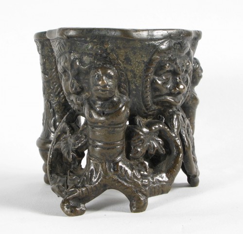 Lost wax cast bronze inkwell, 16th century - Renaissance