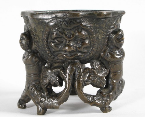 Renaissance - Lost wax cast bronze inkwell, 16th century