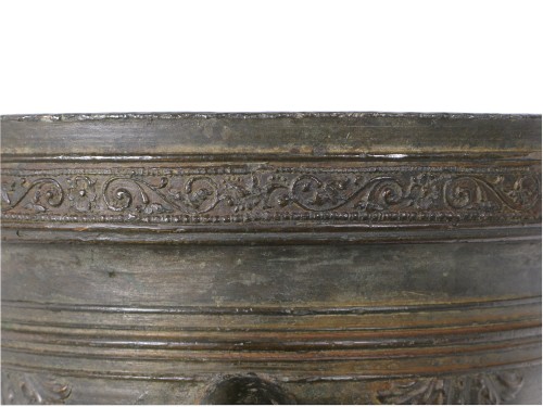  - Bronze mortar signed and dated: