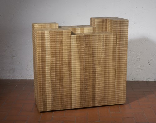 Antiquités - Two-door sideboard in solid walnut  - Giuseppe Rivadoss  &amp;  Madia Pacher