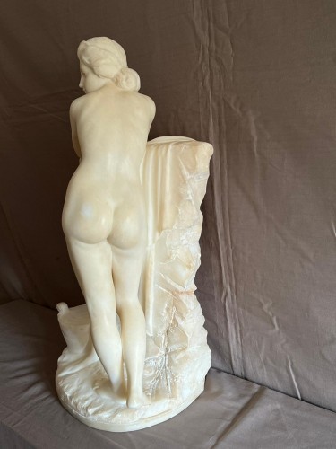 Sculpture Sculpture en Marbre - Sculpture en marbre de Carrare par Fiaschi Emilio XIXe siècle