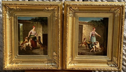 Paintings & Drawings  - Pair of paintings - Alfred SAINTE MARIE (active from 1853 to 1870)