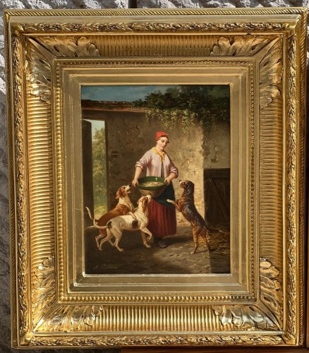 19th century - Pair of paintings - Alfred SAINTE MARIE (active from 1853 to 1870)