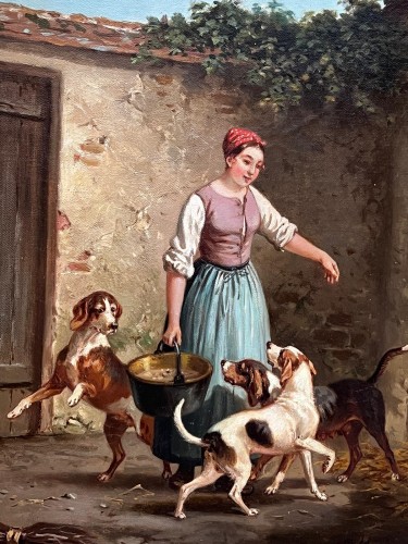 Antiquités - Pair of paintings - Alfred SAINTE MARIE (active from 1853 to 1870)