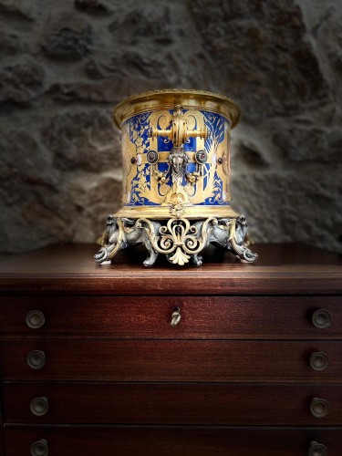 Jardinière en porcelaine de Sèvres signée Wiese, Paris 1860 - Napoléon III