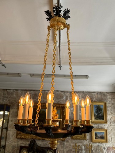 Empire chandelier with nine lights - Lighting Style Empire