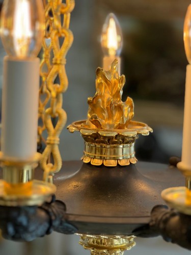 Antiquités - Empire chandelier with nine lights