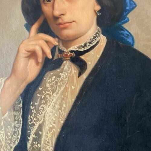 Portrait of a Woman, signed C. Mussini, 1858 - Napoléon III