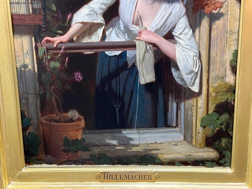 Eugène Ernest HILLEMACHER (1818–1887) - Le cadeau à la fenêtre - Napoléon III