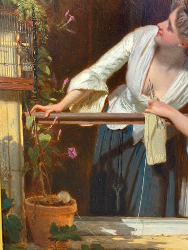 Napoléon III - Eugène Ernest HILLEMACHER (1818–1887) - Le cadeau à la fenêtre