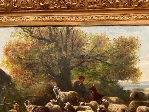 Berger avec des moutons -  Henry Schouten (1857–1927) - Antikvariat Nice