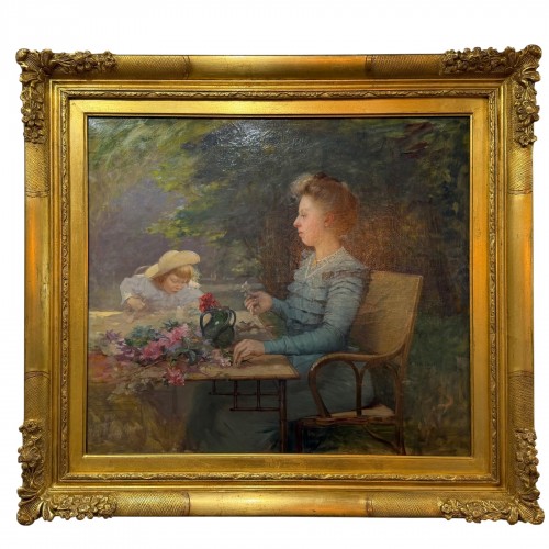 Portrait de jeune femme par Albert Cresswell (1879-1936)