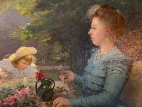 Tableaux et dessins  - Portrait de jeune femme par Albert Cresswell (1879-1936)