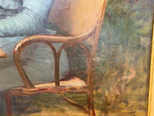 Portrait de jeune femme par Albert Cresswell (1879-1936) - Antikvariat Nice