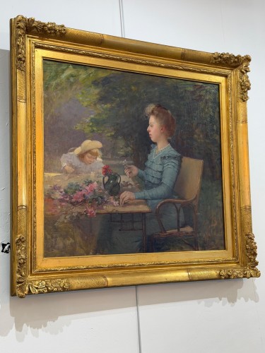 XIXe siècle - Portrait de jeune femme par Albert Cresswell (1879-1936)