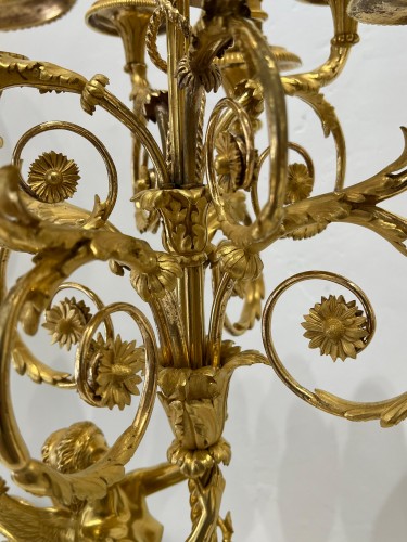 Napoléon III - Paire de candélabres aux femmes ailées XIXe siècle