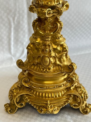 Antiquités - Paire de candélabres fin XIXe siècle