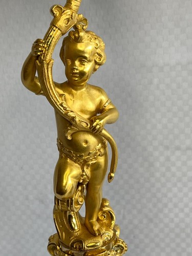 Antiquités - Paire de candélabres fin XIXe siècle