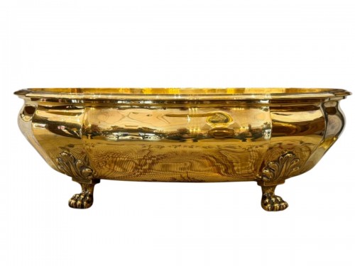 André AUCOC - Centre de table en vermeil, argent massif doré