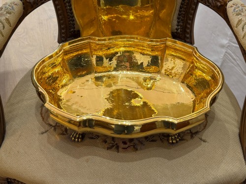 Argenterie et Arts de la table  - André AUCOC - Centre de table en vermeil, argent massif doré