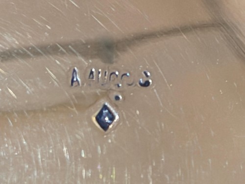 Antiquités - André AUCOC - Centre de table en vermeil, argent massif doré