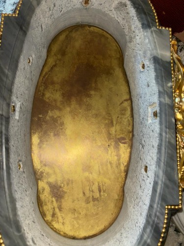 Jardinière en marbre bleu turquin et bronze doré fin XVIIIe siècle - Louis XVI