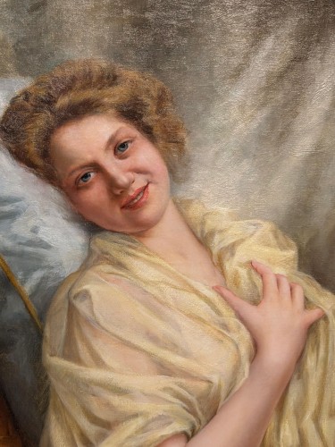 Tableaux et dessins  - Louis Justin Maurice Perrey (1856-1904), Portrait de jeune femme