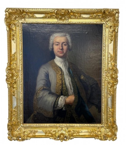 Portrait de gentilhomme vers 1730, école française du XVIIIe siècle