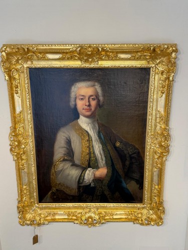 Tableaux et dessins  - Portrait de gentilhomme vers 1730, école française du XVIIIe siècle