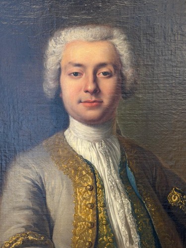 Portrait de gentilhomme vers 1730, école française du XVIIIe siècle - Antikvariat Nice