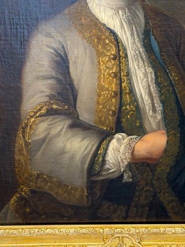 XVIIIe siècle - Portrait de gentilhomme vers 1730, école française du XVIIIe siècle
