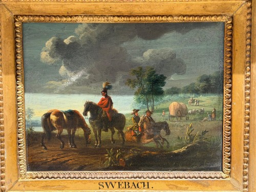 Pair de peintures par Jacques François Joseph SWEBACH (1769-1823) - Empire