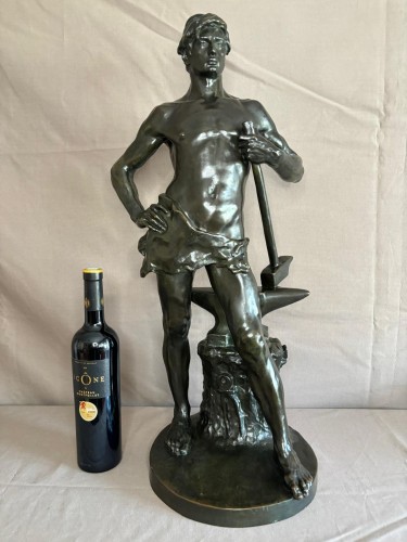 Jeune Forgeron, Georges Bareau (1866-1931) - Sculpture Style Napoléon III