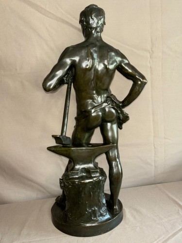 Sculpture Sculpture en Bronze - Jeune Forgeron, Georges Bareau (1866-1931)