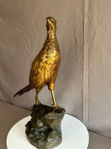 Léon Bureau (1866-1906) Faisan sur un rocher - Antikvariat Nice