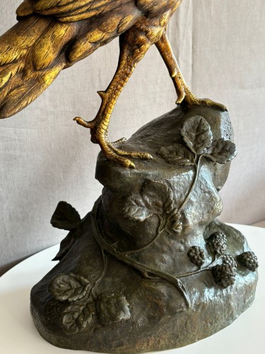 Léon Bureau (1866-1906) Faisan sur un rocher - Napoléon III