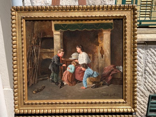Tableaux et dessins  - Camille Léopold Cabaillot-lassalle (1839-1902) - Le Gros Chagrin et Le Colin-Maillard