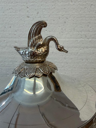 19th century - Silver and vermeil preserve dish, Restoration period