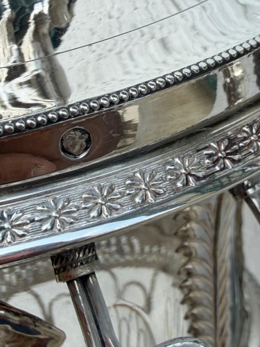 Antiquités - Silver and vermeil preserve dish, Restoration period