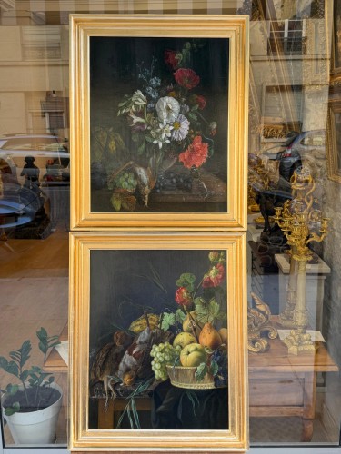 Paire de natures mortes - Adèle Evrard (1792–1889) - Tableaux et dessins Style Restauration - Charles X