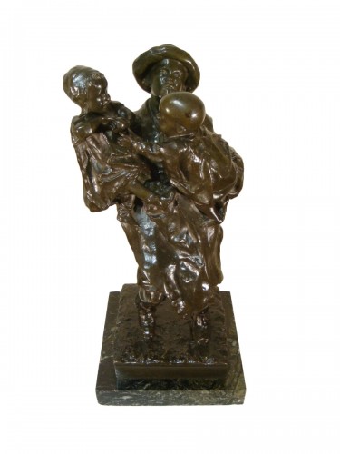 Bronze sculpture - Leonardo Bistolfi (1859-1933)