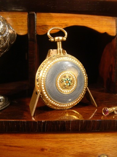 Montre à gousset de Femme en Or émaillée - Époque Louis XVI - Horlogerie Style Louis XVI