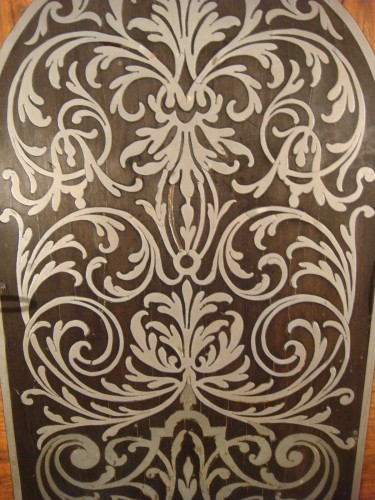 Antiquités - Cabinet architectural Louis XIV en ébène et bois noirci à incrustation d’étain
