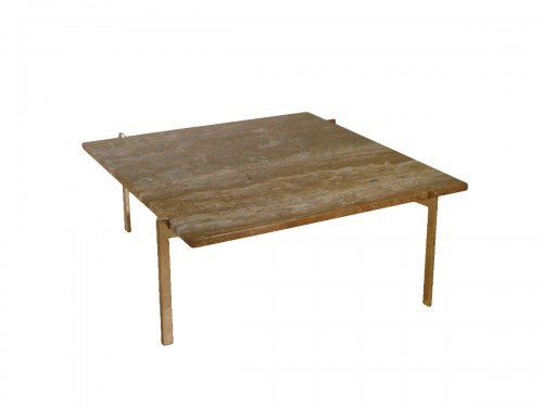 Poul Kjaerholm (1929 – 1980)  - Table basse de Salon en marbre et laiton