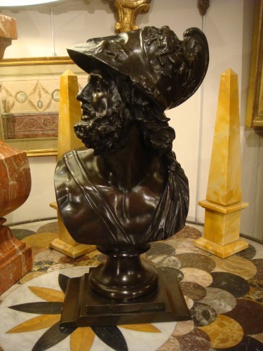 Buste en bronze à l'Antique représentant Ajax - Sculpture Style Napoléon III