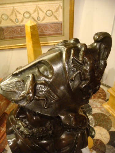 Napoléon III - Buste en bronze à l'Antique représentant Ajax