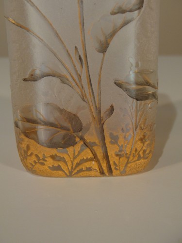Art nouveau - Daum Nancy  - Vase  Art Nouveau à décor de vvolettes 