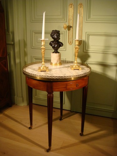 Table ronde dite bouillotte - Mobilier Style Louis XVI